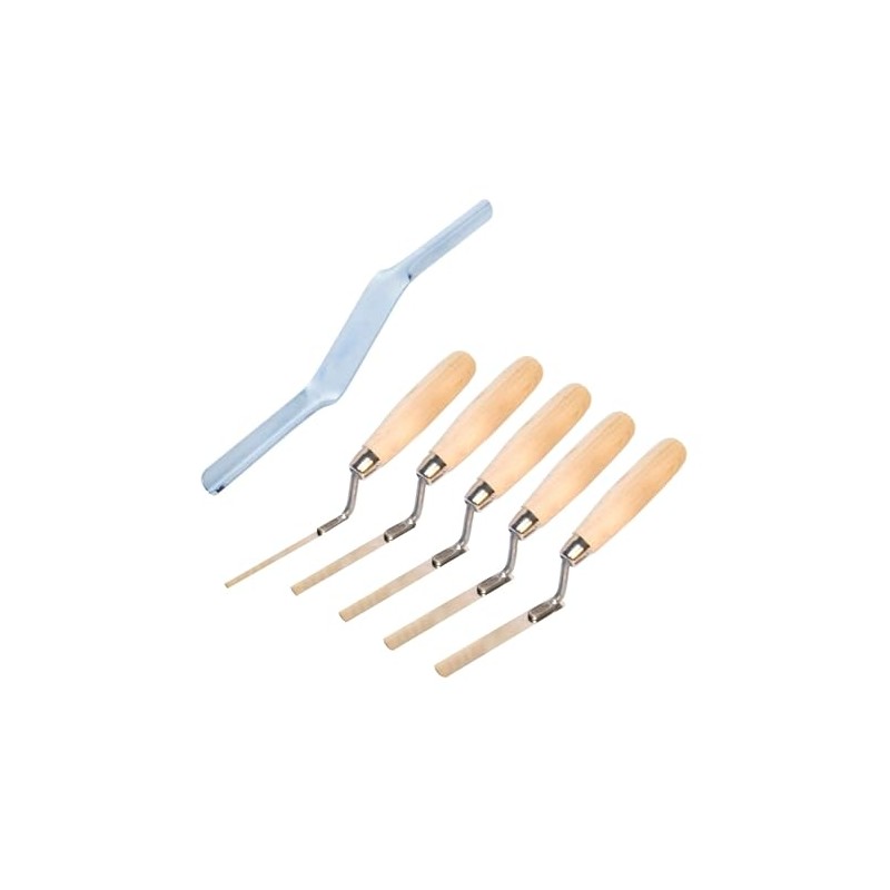 5 x Stainless Steel Finger Pointing Trowel Set 6 8