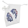 Lunarable Fireman Fabric Pouch Set of 2, Patriotic Design of