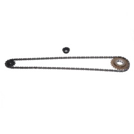 410 Chain Sprocket Kit Steel 114 Link Drive Chain with 24T Freewheel and Connector 13T Sprocket Turning Set for Bike Scooter