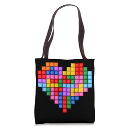 Master Builder Bricks Blocks Heart Tote Bag