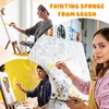 40 Pcs Round Sponge Paint Brushes Painting Brushes with Wooden