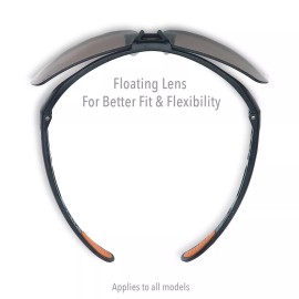 Uvex S4200HS Honeywell Metallic Black Clear Lens Safety Glasses Anti-Fog