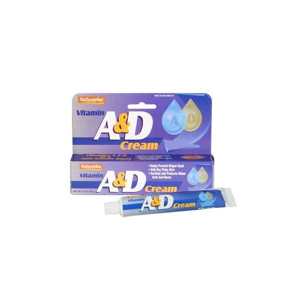 Set of 5 (FIVE) Natureplex A & D Cream, 1.5 oz. for Rashes, Dry Skin, Irritation,