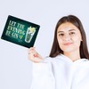 Gin Metal Sign with Alcohol Motif and Saying: Let the