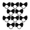 10 Pcs Black Hair Bow, Girls School Hair Accessories, Elastic