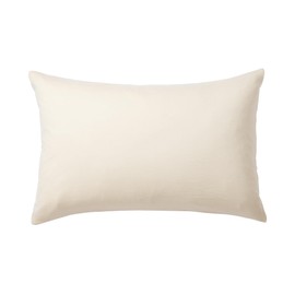 MUJI 83413002 Warm Cotton Pillow Cover, Light Beige x Pink, For 19.7 x 27.6 inches (50 x 70 cm)