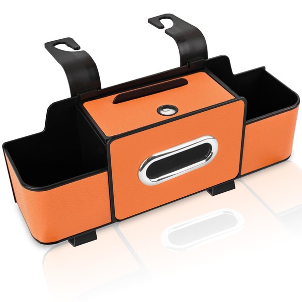 Seeyoo Car Back Seat Organizer with Cup Holders Multifunctional PU