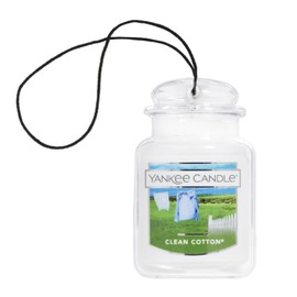 Yankee Candle Car Air Fresheners Hanging Car Jar Ultimate Clean Cotton Scented Neutralizes Odors Up To 30 Days