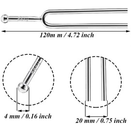 KOMUNJ A440 Tuning Fork Stainless Steel Tuning Fork Standard A 440 Hz Violin Guitar Tuner Instrument, for Musical Standard Instruments Violin Guitar Tuner Device