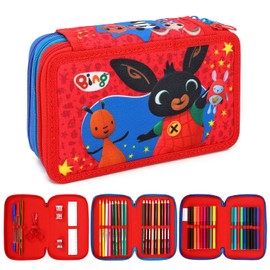 Bing 3 Tier Large Pencil Case Multi Compartment School Supplies Stationery Colouring Pens Pencils Sets