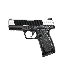 MightySkins Carbon Fiber Skin Compatible with Smith & Wesson SD VE Series - Floral Lace | Protective, Durable Textured Carbon Fiber Finish | Easy to Apply, Remove, and Change Styles | Made in The USA