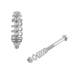 2pcs Exhaust Manifold Bolts, Carbon Steel M10x1.5 mm Exhaust Bolts and Nuts Kit Silver Exhaust Bolts Springs Nuts Gaskets Exhaust Flange Bolts for Cars Exhaust Flange Hardware Kit