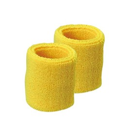 Artec 18157 Soft Terry Cloth Wristband, Yellow, Sports Festivals, Recitals, Cheering, Team, Dance, Costume, Cosplay