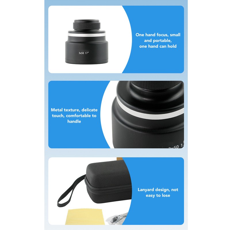 3x50 Monocular Telescope Waterproof Shockproof Compact HD Monocular Scope for