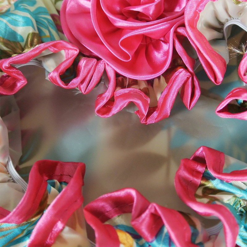 Kella Milla Stylish Satin Shower Cap - Vibrant Leaves