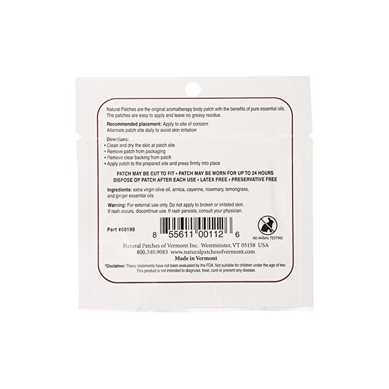 Natural Patches Of Vermont Arnica Muscle & Joint Comfort Essential