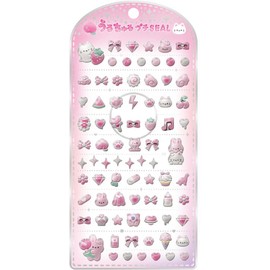 Crux CRUX Urutsuru Petit Stickers Pink Puffy 3D Nail Parts Smartphone Decoration Oshikatsu 133351