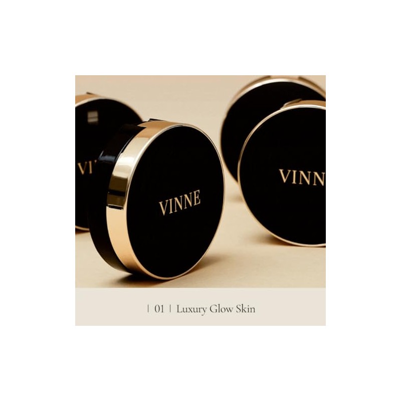 VINNE Base De Maquillaje Coreana En Formato Cushion, Ligera, Acabado