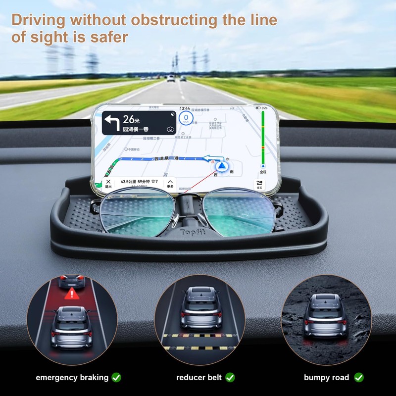 ThinSGO Anti-Slip Car Dash Grip Pad for Cell Phone, Keychains,