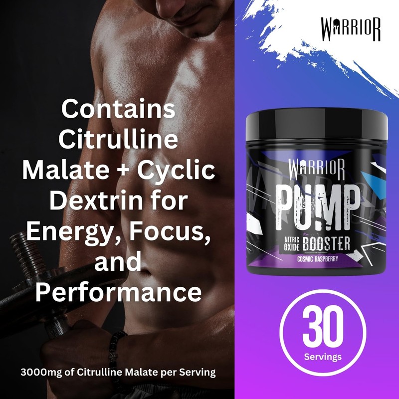 Warrior Pump Non Stim Pre-Workout Powder 225g – Nitric Oxide