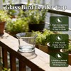 4-Pack Glass Oriole Feeder Cups, Replacement Jelly Bowls for Bird