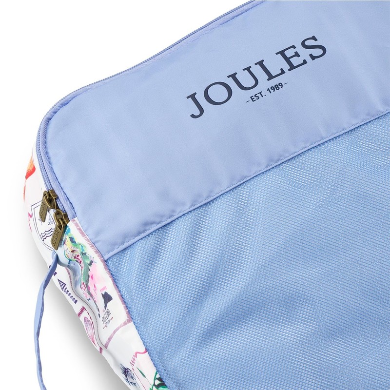 Joules Postcards Packing Cubes, 4 Piece Set, Luggage Organization, Travel
