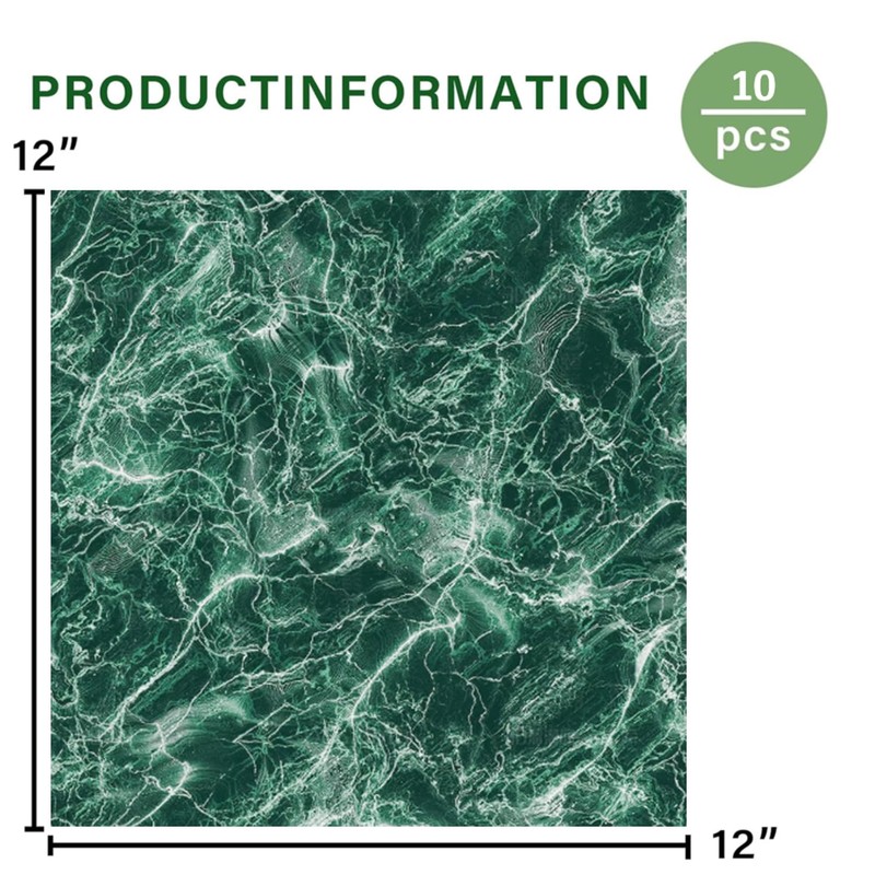 ZRJT 10-Pack 10 Sq.Ft Peel and Stick Floor Tiles Vinyl