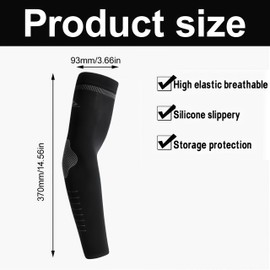 THXFUNAREA 1 Pair of Sleeves UV Sun Protection Arm Warmers Arm Protection UPF 50+, Arm Sleeve Gaming, Arm Sleeves Summer Cooling Arm Warmers for Women Men Volleyball Basketball Football Golf Black, a