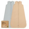 2-Pack Baby Sleep Sacks, Zipper Wearable Blanket - 0.5TOG Organic
