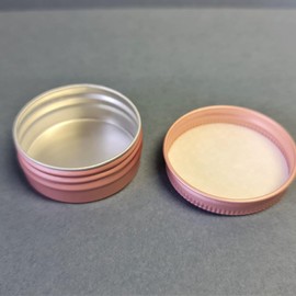 3 x 15ml Rose Gold Tin with Screw On Lid - Lip Balm/Medication/Herbs/Cream/Wax/Balm - Cosmetic Container - Pink Aluminium Metal Jar 15g