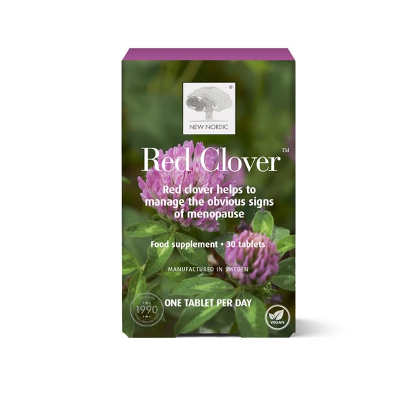 New Nordic Red Clover 30 Tablets, Menopause Support Supplement with