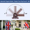 NQ Flag Pole Holder Adjustable, Flag Pole Bracket for Outside
