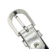 FASHIONGEN - LUNA Women's Italian Leather Belt, silver