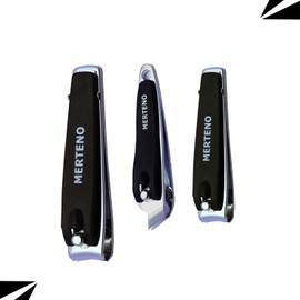 Professional Nail Clippers Set 3 Pack Premium Sharp Stainless Steel Fingernail & Toenail Clippers with Sturdy Travel Tin Case, Professional Manicure Kit Fingernail Tools for Nail Care (Pink/Silver)