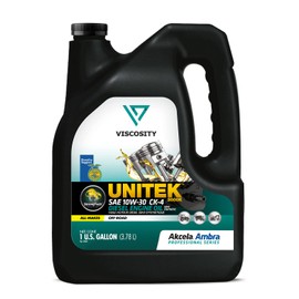 VISCOSITY UNITEK 3000K Diesel Engine Oil SS 10W-30 CK-4 - Compatible With Kubota, Ventrac, Iseki Tractors - 1 Gallon - 74644JXYUS
