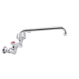 AA Faucet 8" Wall Mount Commercial Compartment Sink Faucet with 16" Swivel Spout for Restaurant Kitchen, NSF Approved