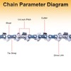 4 Packs 8Inch Mini Chainsaw Cordless Chain Replacement, 1/4" LP