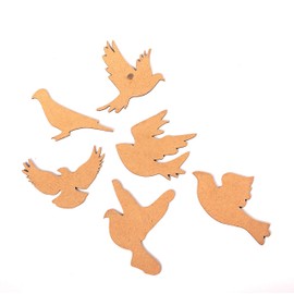 IVEI DIY MDF Bird Magnets - Set of 6-Shaped MDF Fridge Magnet Blanks Cutouts - for Painting Wooden Sheet Craft, Decoupage, Resin Art Work & Decoration
