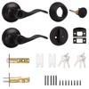 Probrico Oil Rubbed Bronze Entry Lever and Deabolt Set, Keyed