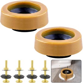 boeemi Extra Thick Wax Ring Toilet Kit,with Bolts for Reinstallation of the Toilet,Fits 3-inch or 4-inch Waste Lines(2 PCS)