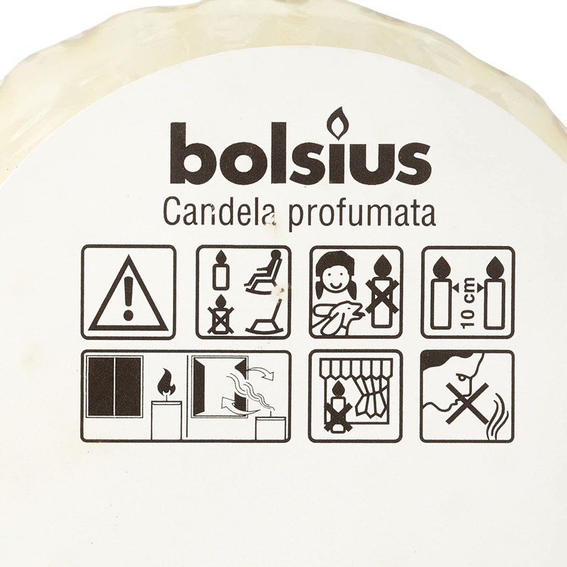 Bolsius Vanilla Column, White, One Size