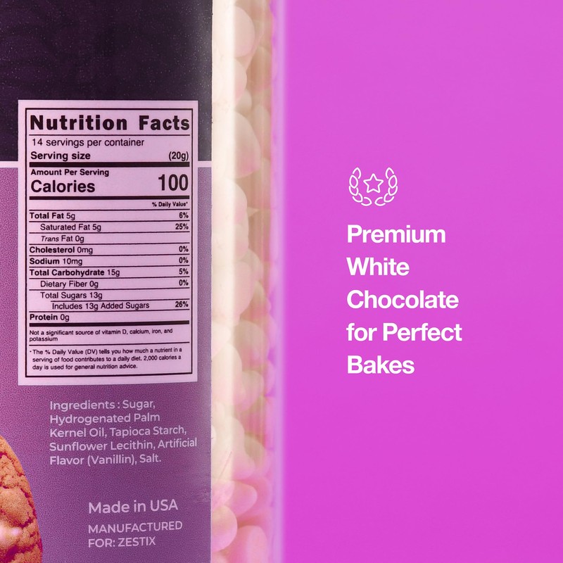 White Chocolate Chips 10oz – Premium Baking Chips in a