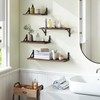 YGEOMER Floating Shelves for Wall, Walnut Wall Shelves Different Sizes,