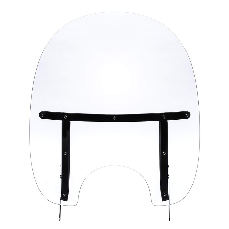XFMT Clear Detachable Quick Release Windshield Windscreen W/Black Bracket For