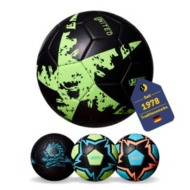 Best Sport Kids' Glow in The Dark-Night Star Football, Black/Green, Size 5