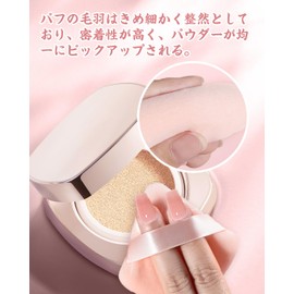 EIGSHOW Powder Puff Triangle Plush Loose Cosmetic Puff Powder, Cheek and more.Black & Beige 4 Pack (M112)