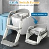 CUXFLS Potty Training Seat with Ladder 3-in-1 Toddler Toilet Ladder