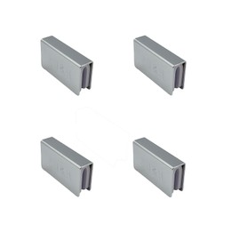 Yuqim 4 Pack Glass Door Clips Magnetic Touch Clamps Magnet Strike Plate for Glass Cabinets Shower Doors(Chrome)