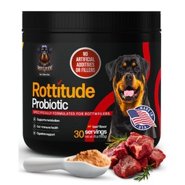 Probióticos para perros – Probióticos naturales para perros para la salud digestiva, salud intestinal, levadura, picazón en la piel y orejas con picazón – Probiótico para perros – Suplemento probiótico para perros rottweilers