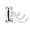 NKlaus Swivelling Triple Coat Hook - Solid Brass, Silver -